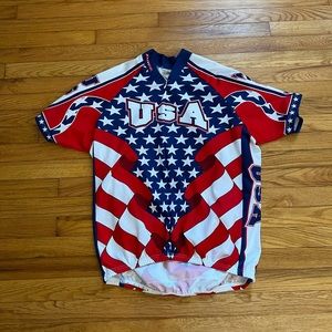 United States USA Flag America Cycling Jersey XXL